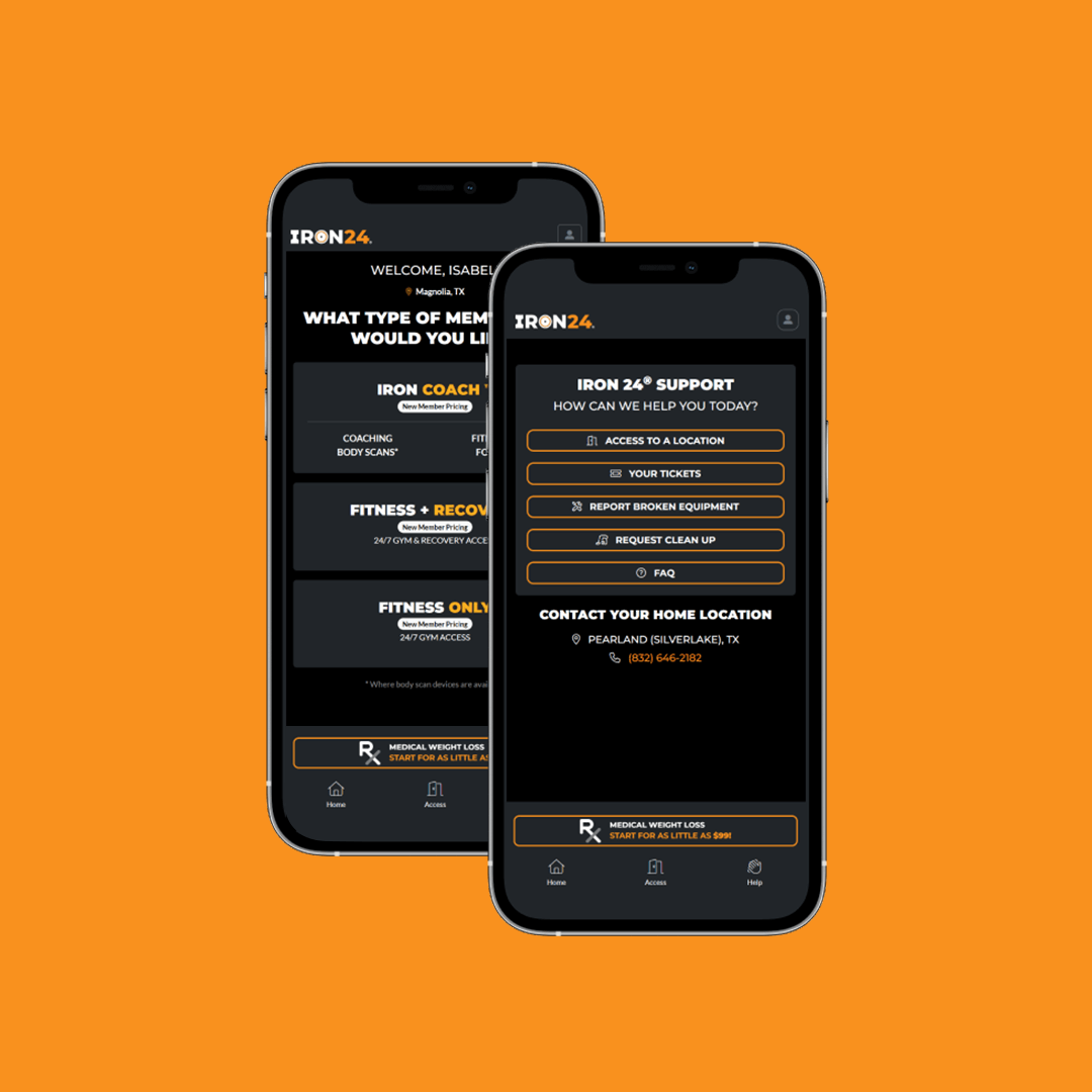 Iron 24 Mobile App Branding